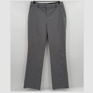 Nine West Pants Women 8 Gray Plaid Barely Bootcut Trousers Office Slash Pockets